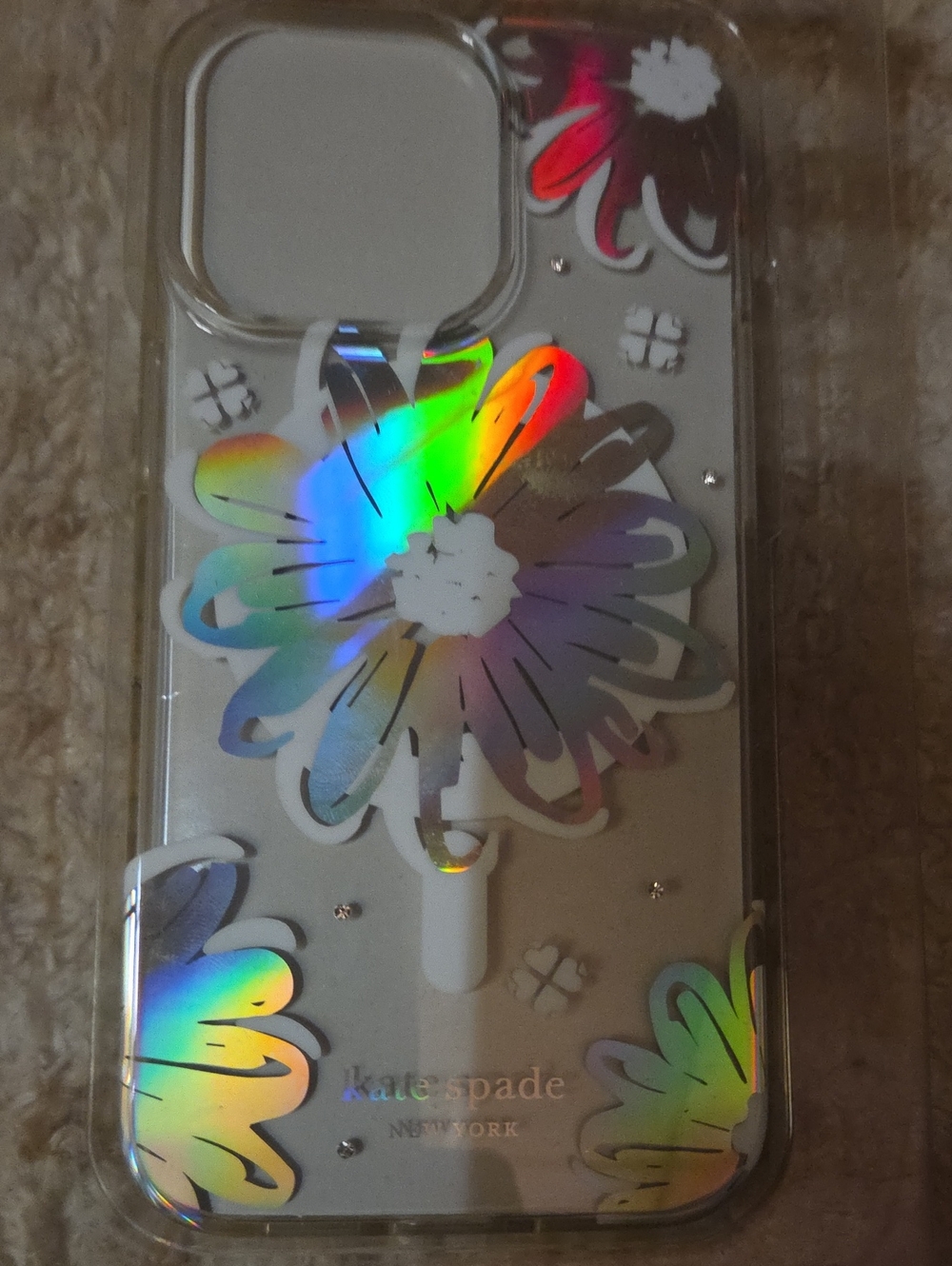 iPHONE CASE HOLOGRAPHIC FLOWER